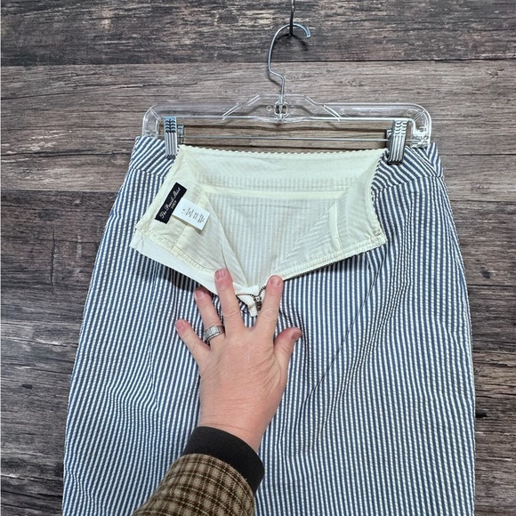 J. Crew White and Blue Mini Ribbed Pencil Skirt Womens 6 - Picture 8 of 8